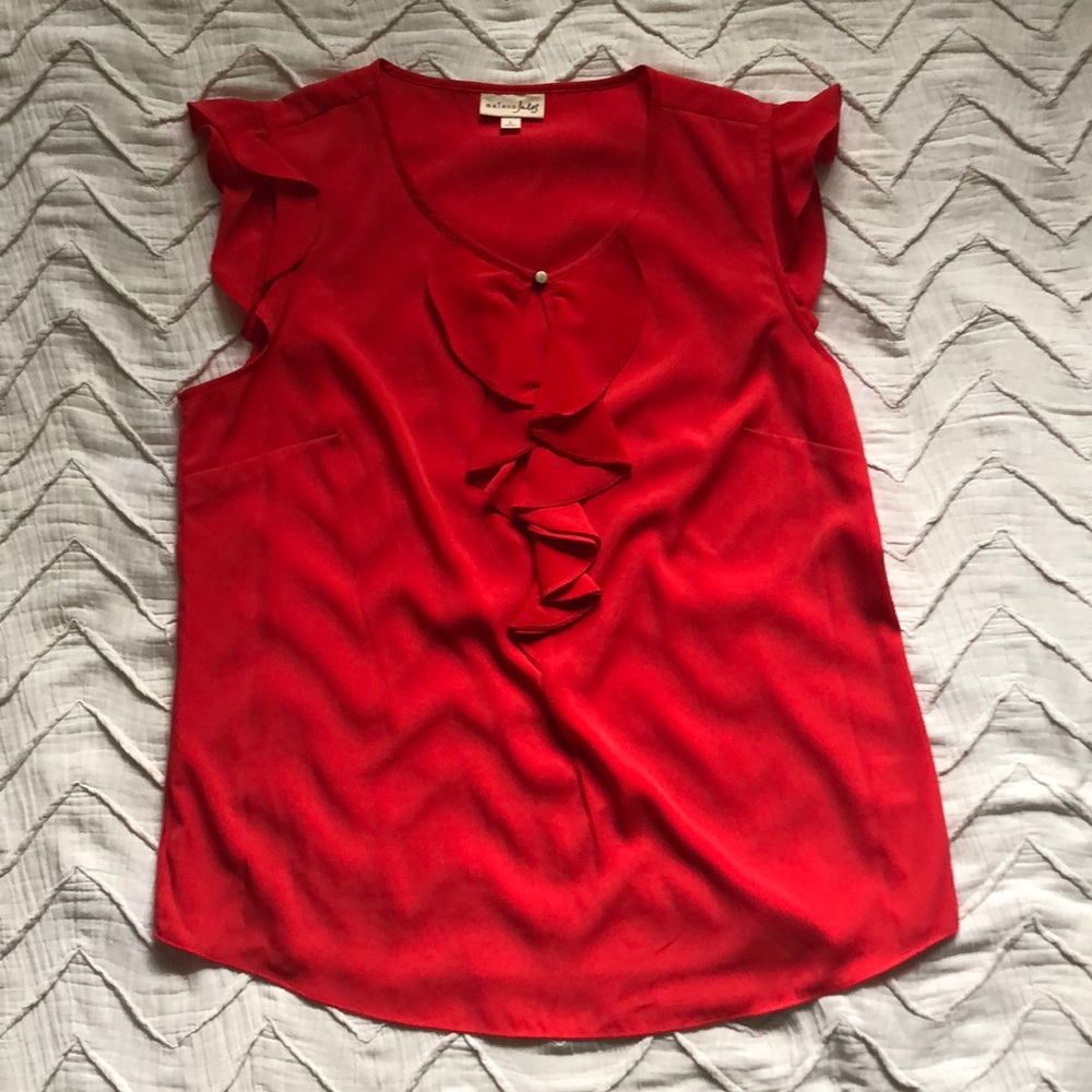 Maison Jules Loving Red Blouse - NWT